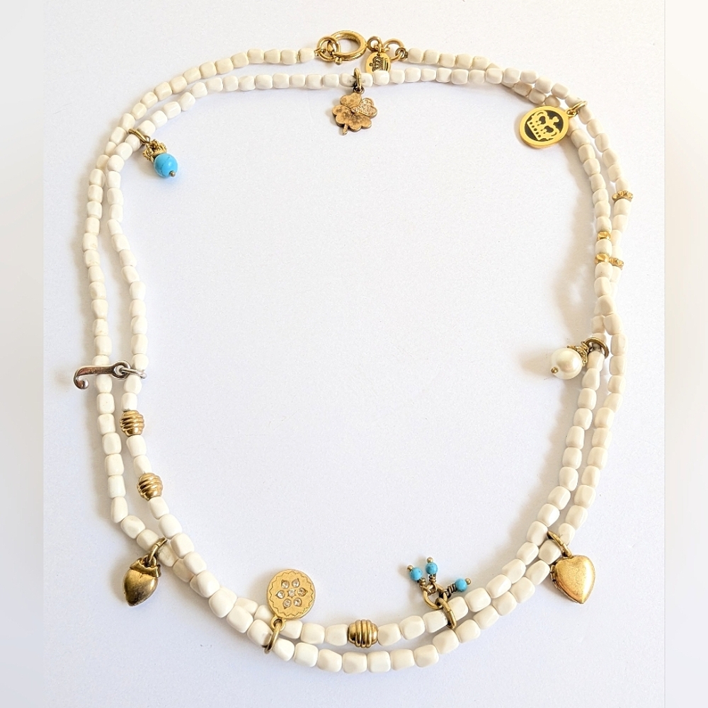 Juicy Couture Vintage Beaded Charmed Necklace 💕 20.5" drop Authentic